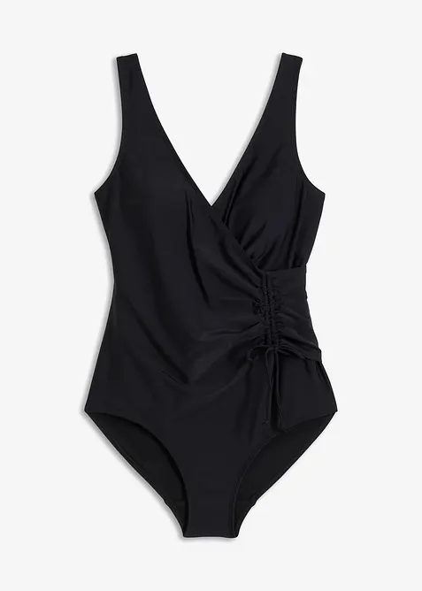 Maillot 1 pièce sculptant à fronces, maintien léger, bonprix