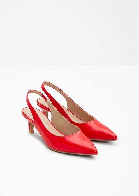 Escarpins slingback &agrave; petit talon fin, bonprix