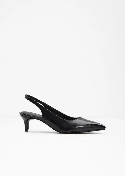 Escarpins slingback &agrave; petit talon fin, bonprix
