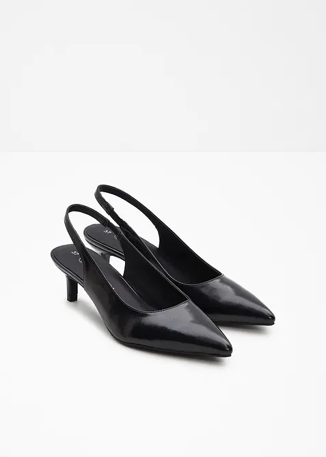 Escarpins slingback &agrave; petit talon fin, bonprix