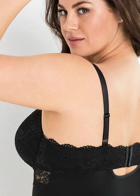 Caraco soutien-gorge en matière microfibre lisse, bonprix