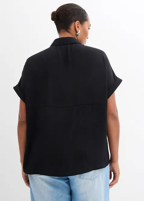 Chemisier oversize en cr&ecirc;pe textur&eacute;, bonprix