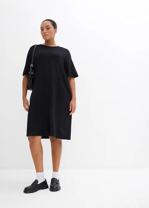 Robe en jersey, coupe trap&egrave;ze, bonprix