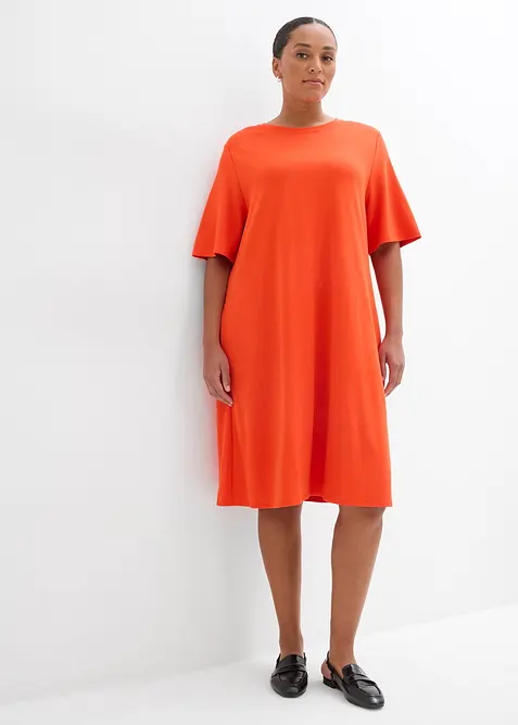 Robe en jersey, coupe trap&egrave;ze, bonprix