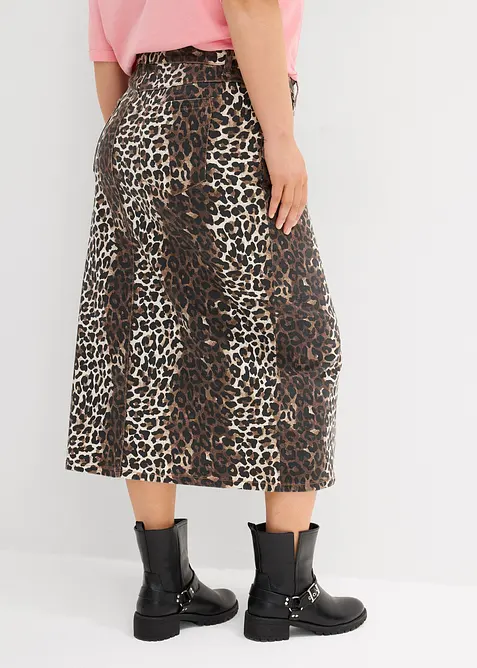 Jupe en twill de coton extensible, bonprix