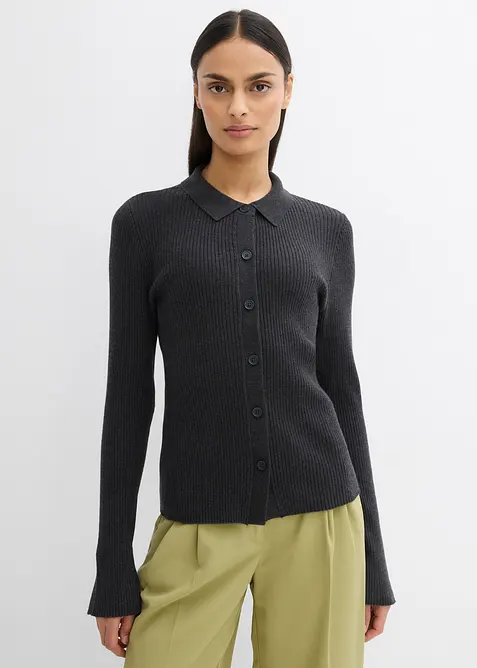 Gilet en maille, viscose mélangée, bonprix