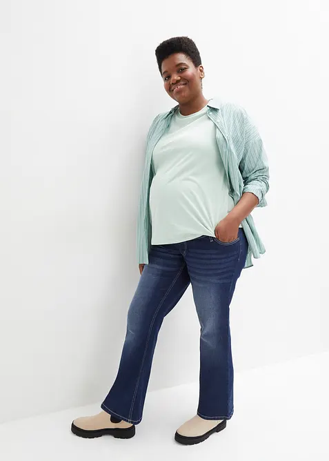 Lot de 2 T-shirts de grossesse et d&rsquo;allaitement en coton, bonprix