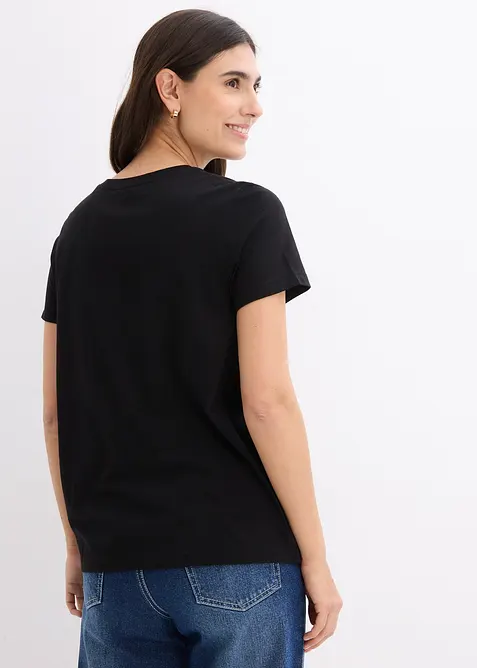 Lot de 2 T-shirts de grossesse et d’allaitement en coton, bonprix