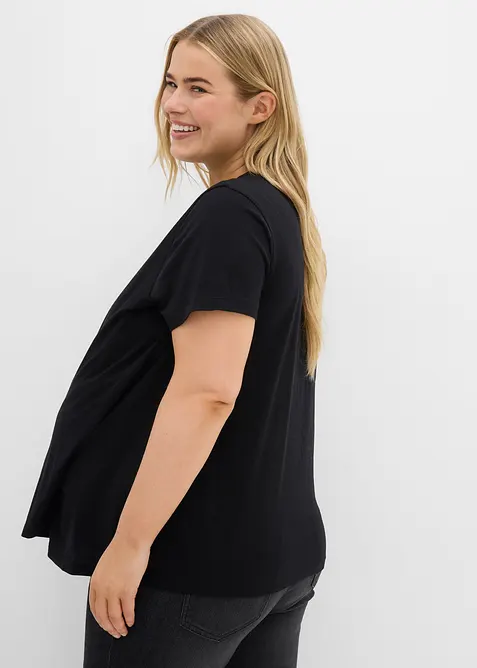 Lot de 2 T-shirts de grossesse et d’allaitement en coton, bonprix