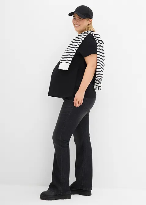 Lot de 2 T-shirts de grossesse et d’allaitement en coton, bonprix