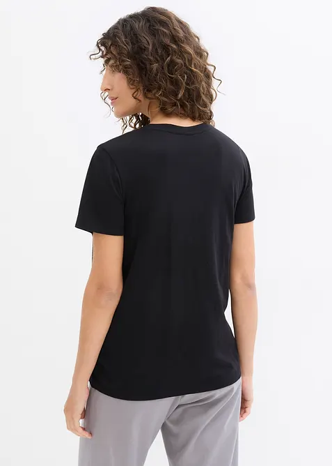 Lot de 2 T-shirts de grossesse et d’allaitement en coton, bonprix