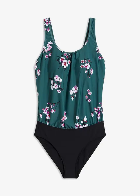 Maillot 1 pièce avec haut forme ballon, bonprix