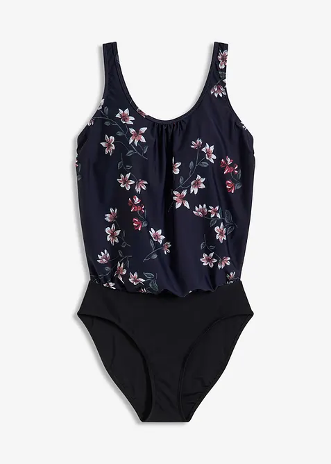 Maillot 1 pièce avec haut forme ballon, bonprix