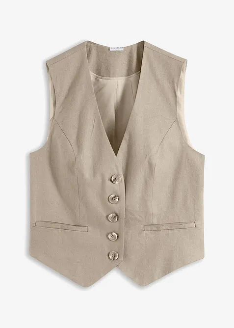 Gilet sans manches en viscose mélangée, bonprix