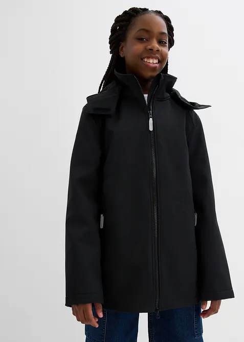 Parka softshell à capuche amovible, imperméable, bonprix