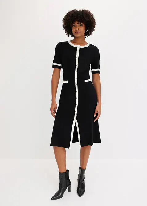 Robe en maille avec nœud, bonprix