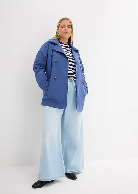 Jean large, taille mi-haute et &eacute;lastiqu&eacute;e, bonprix