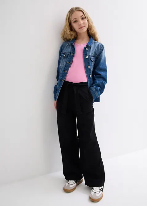 Jupe-culotte en coton avec taille &eacute;lastiqu&eacute;e, bonprix