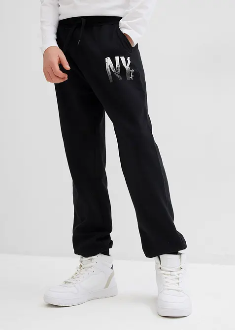 Pantalon de jogging en doux coton m&eacute;lang&eacute;, bonprix