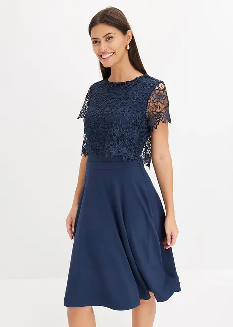 Robe midi à dentelle, bonprix