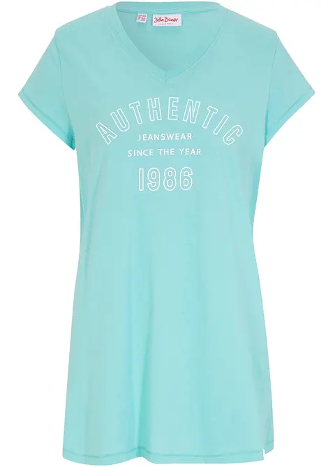 T-shirt long 100% coton, bonprix