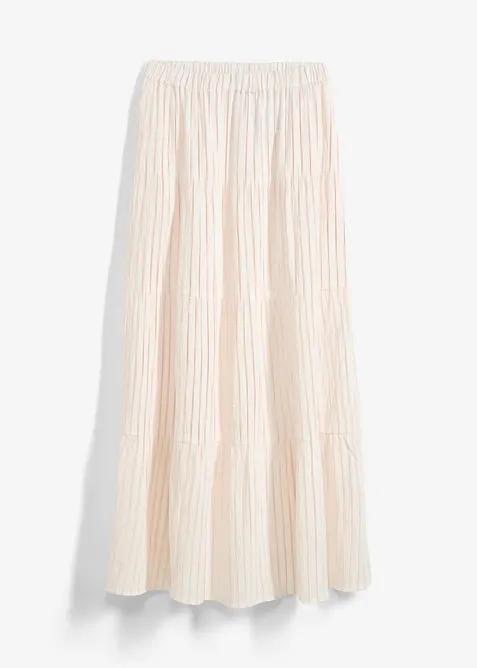Jupe longue rayée, 100% coton, bonprix