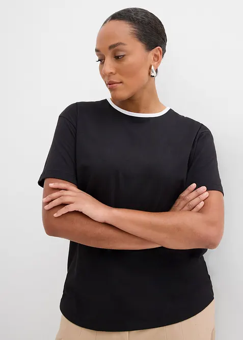 T-shirt avec détail contrastant, bonprix