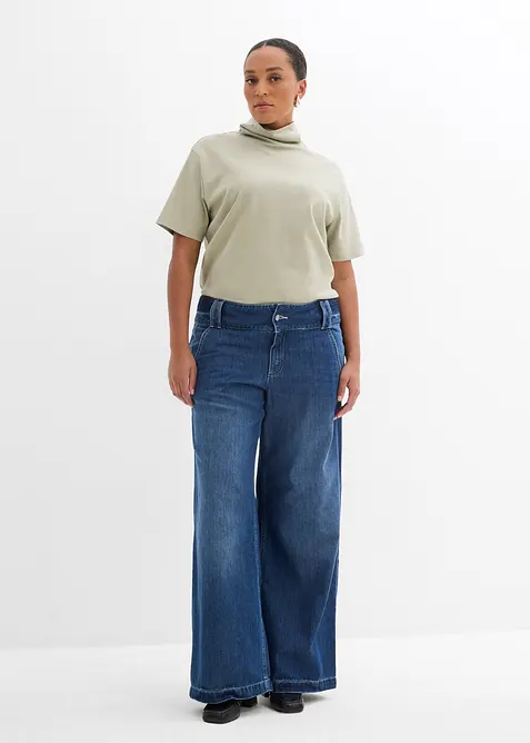 T-shirt col roulé 100% coton, bonprix