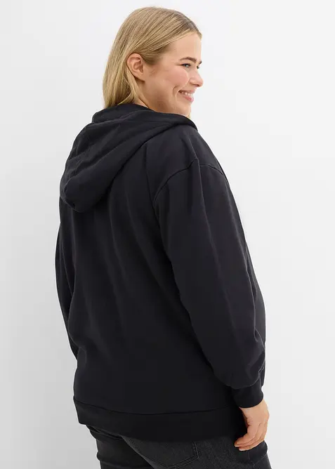 Sweat zippé 3en1 de grossesse avec empiècement de portage, 100% coton, bonprix