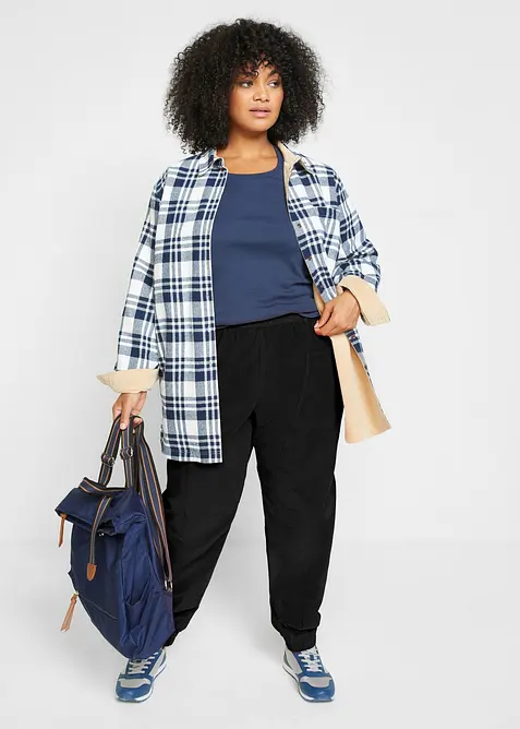 Pantalon en velours côtelé, coton extensible, bonprix