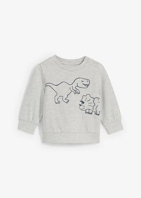 Sweat-shirt b&eacute;b&eacute; en coton doux, imprim&eacute; dinosaure, bonprix