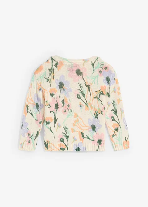 Pull bébé tout doux à motif floral, bonprix
