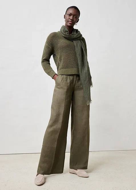 Pantalon en lin, bonprix