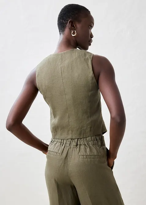 Gilet sans manches 100 % lin, bonprix