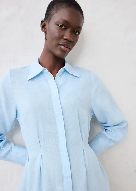 Robe-chemise 100% lin, bonprix