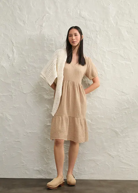 Robe oversize en gaze de coton, bonprix