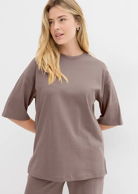 T-shirt long en interlock, bonprix