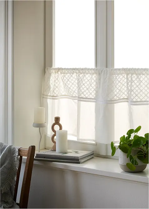 Brise-bise brod&eacute; en coton, bonprix