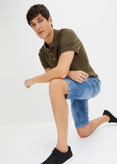 Bermuda taille élastiquée en léger denim, slim, bonprix