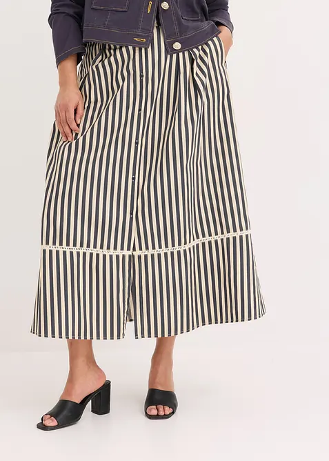 Jupe longue &agrave; dentelle, bonprix