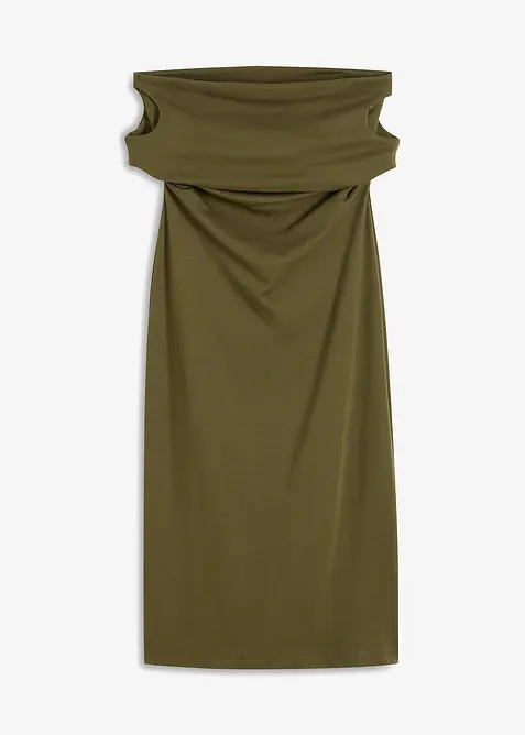 Robe midi à encolure Bardot, bonprix