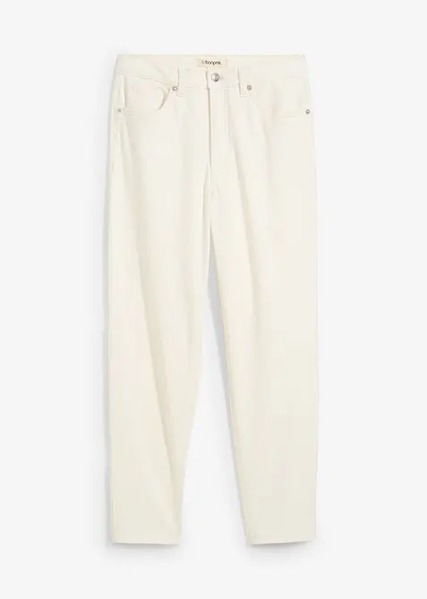 Jean mom taille haute, raccourci, peu extensible, bonprix