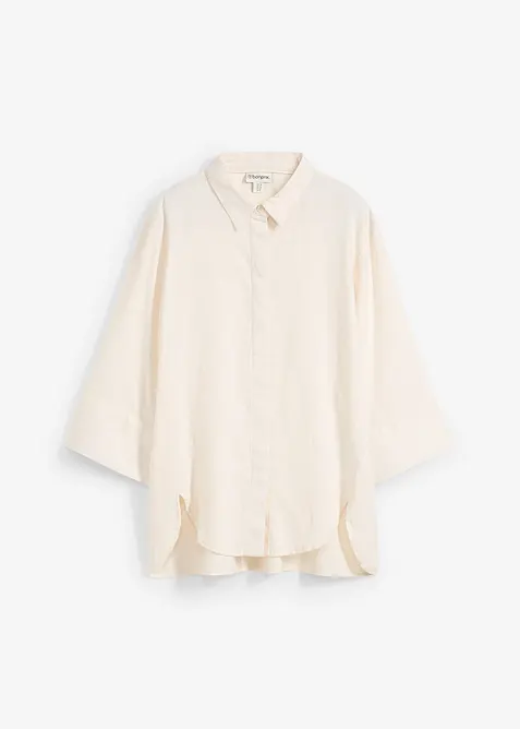 Chemisier en lin mélangé frais et respirant, bonprix