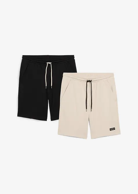 Lot de 2 bermudas sweat, bonprix