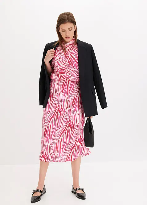 Jupe midi à taille élastiquée, bonprix