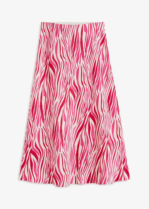 Jupe midi à taille élastiquée, bonprix