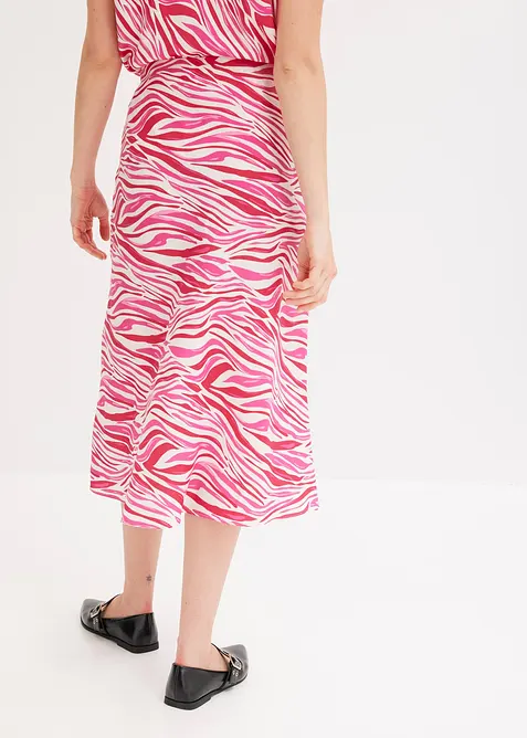 Jupe midi à taille élastiquée, bonprix