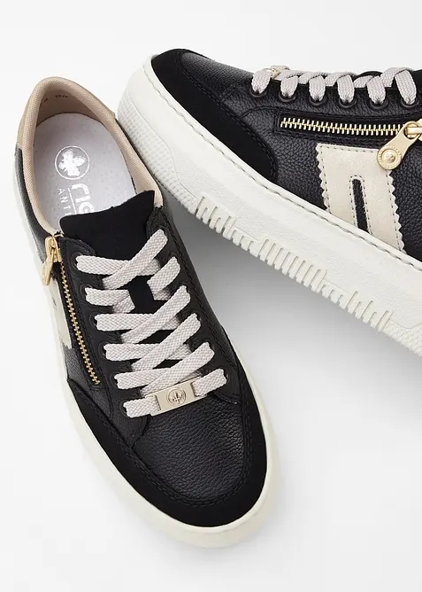 Sneakers &agrave; plateforme Rieker en cuir, Rieker