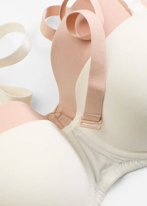 Lot de 2 soutiens-gorge coton multi-positions à armatures, bonprix