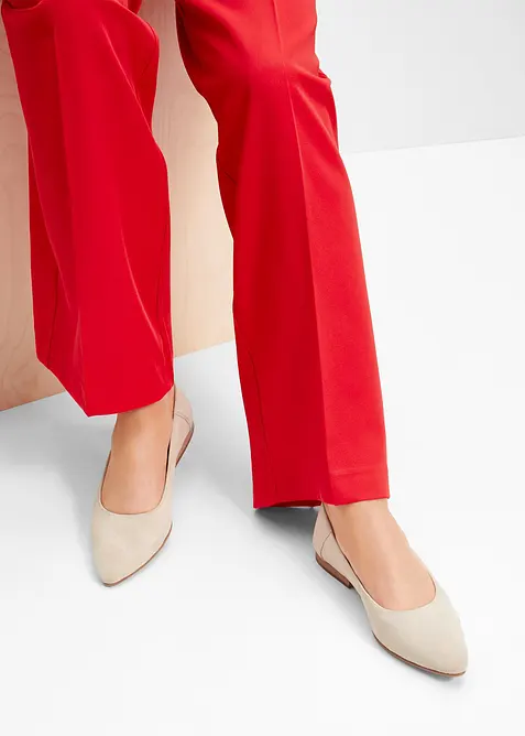 Ballerines en cuir, bonprix